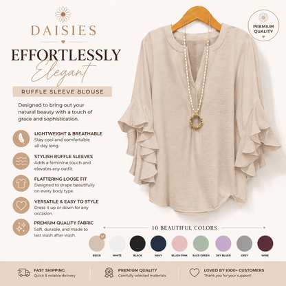 Tummy Control Ruffled Blouse