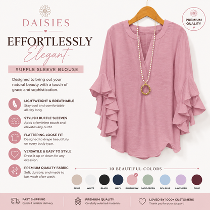 Tummy Control Ruffled Blouse