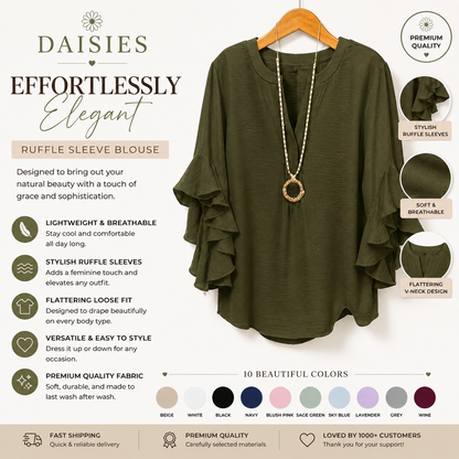 Tummy Control Ruffled Blouse