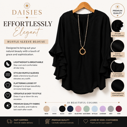 Tummy Control Ruffled Blouse