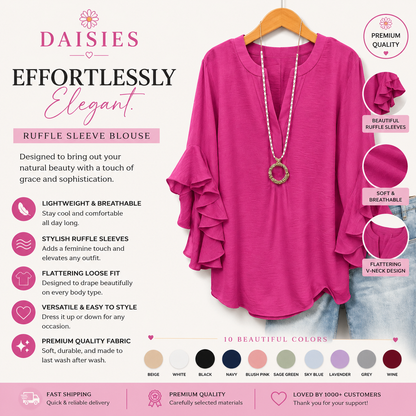 Tummy Control Ruffled Blouse