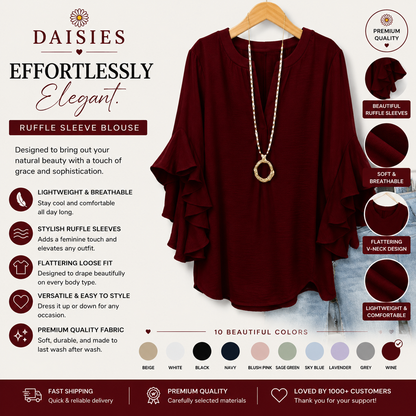 Tummy Control Ruffled Blouse