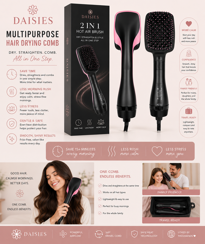 Multipurpose Hair Drying Comb