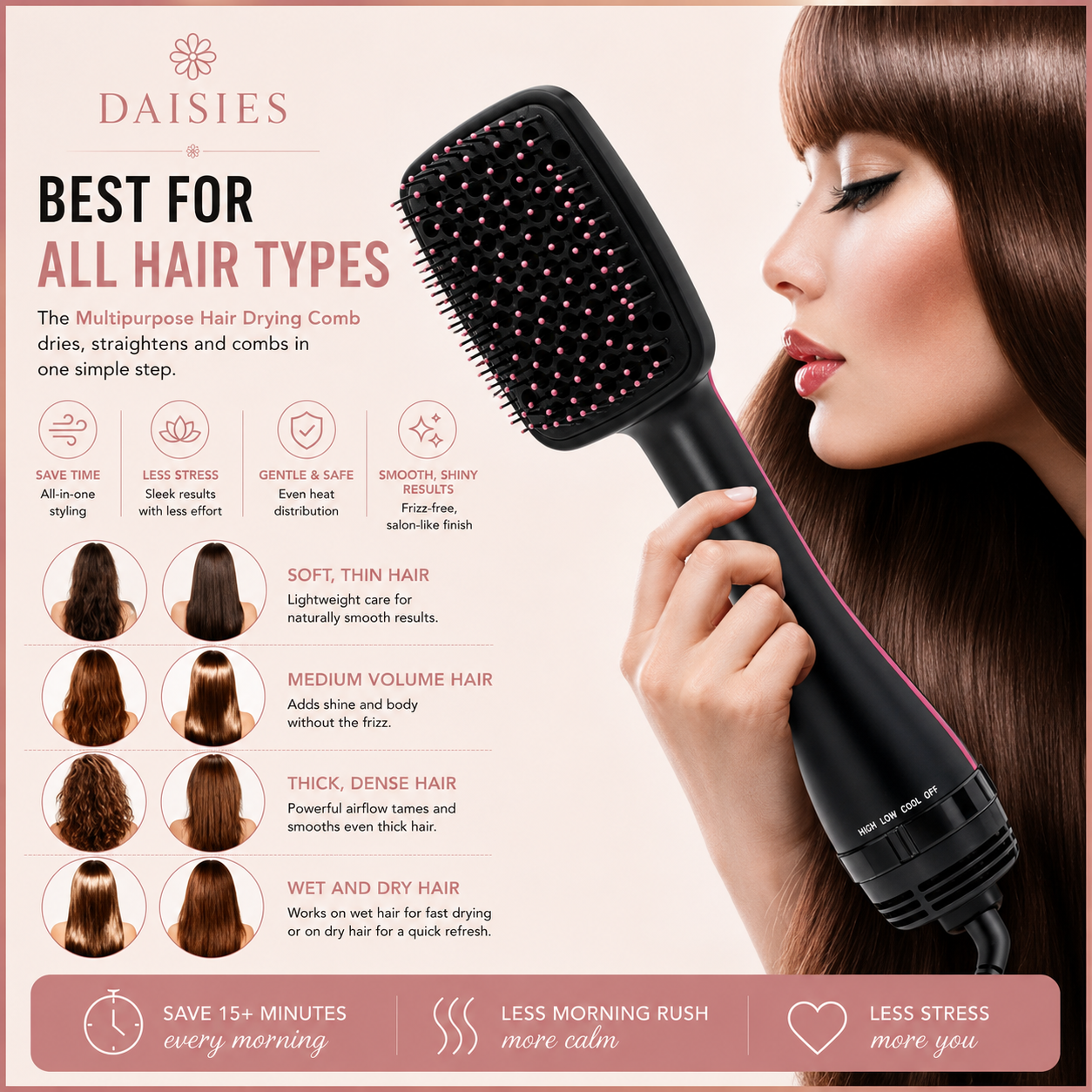 Multipurpose Hair Drying Comb