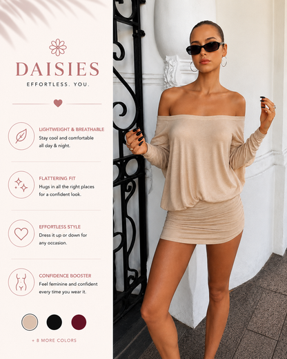 Off The Shoulder Daisy Mini Dress