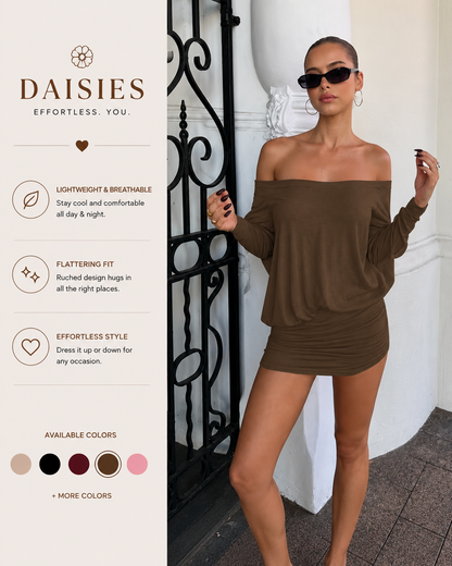 Off The Shoulder Daisy Mini Dress