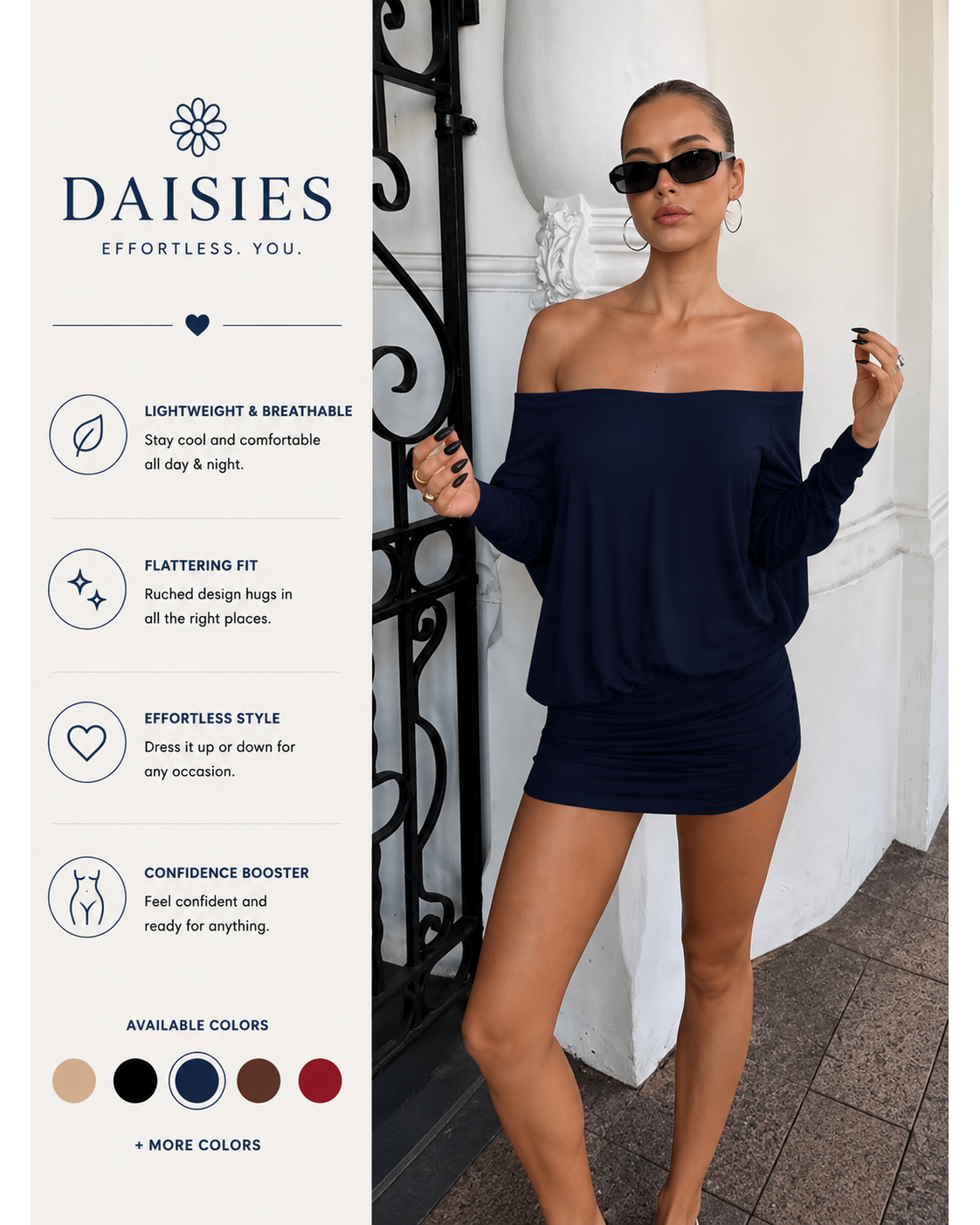 Off The Shoulder Daisy Mini Dress