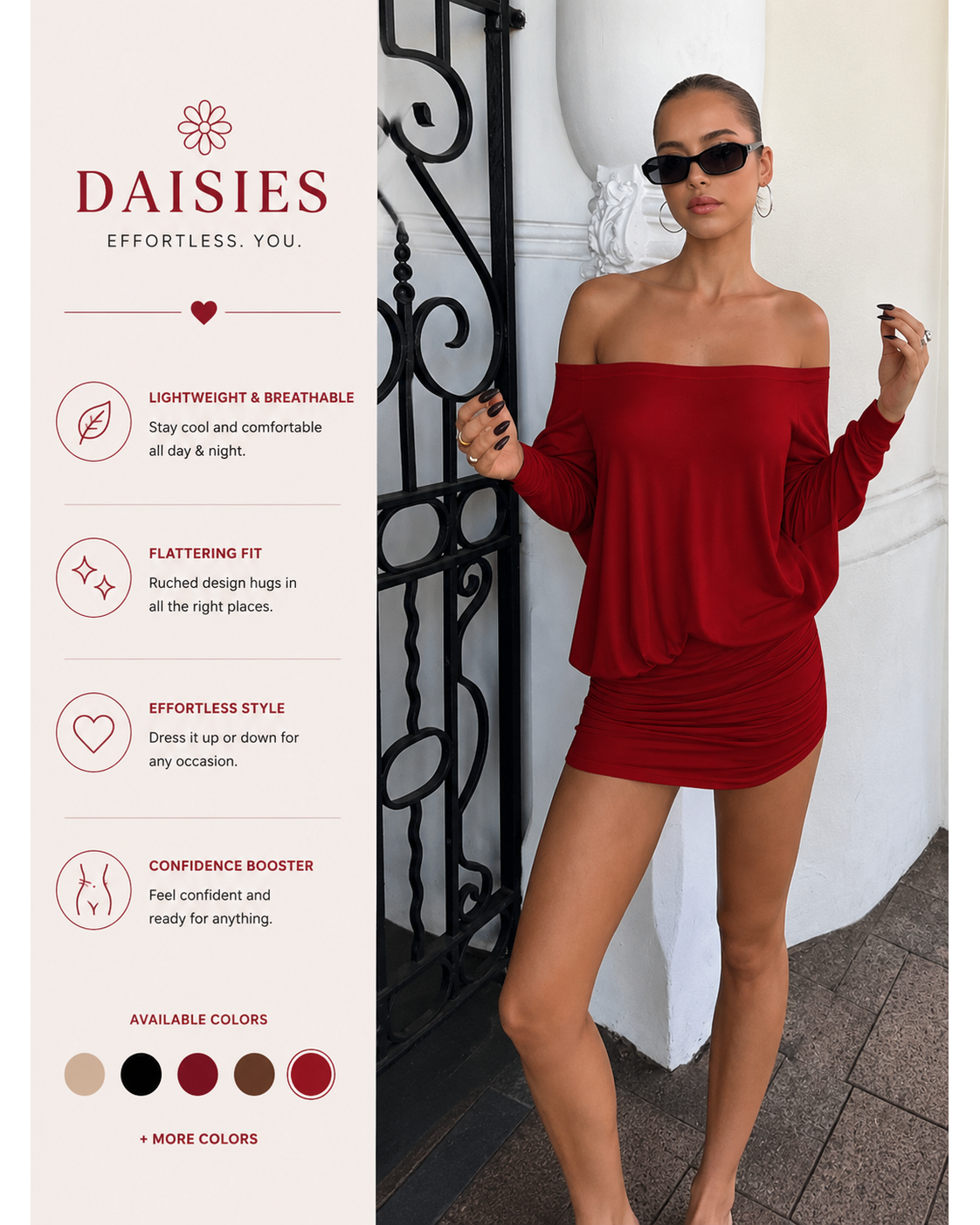 Off The Shoulder Daisy Mini Dress