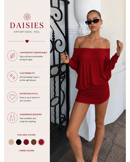 Off The Shoulder Daisy Mini Dress
