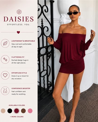 Off The Shoulder Daisy Mini Dress